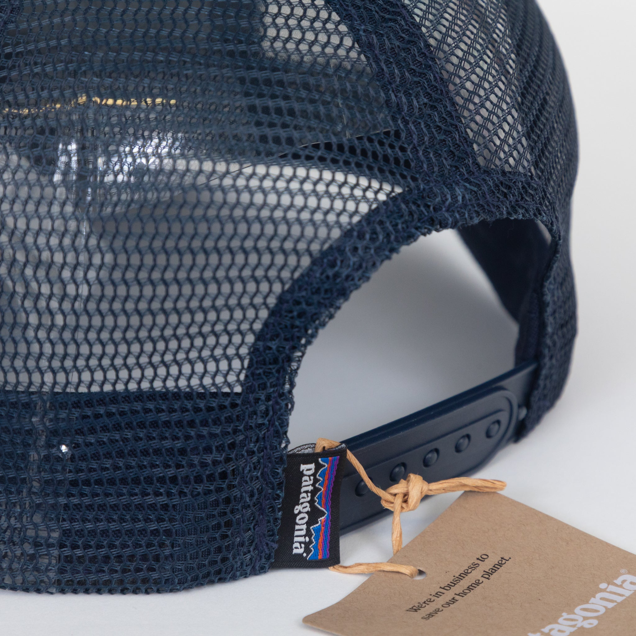 PATAGONIA P-6 Logo Trucker Hat in New Navy