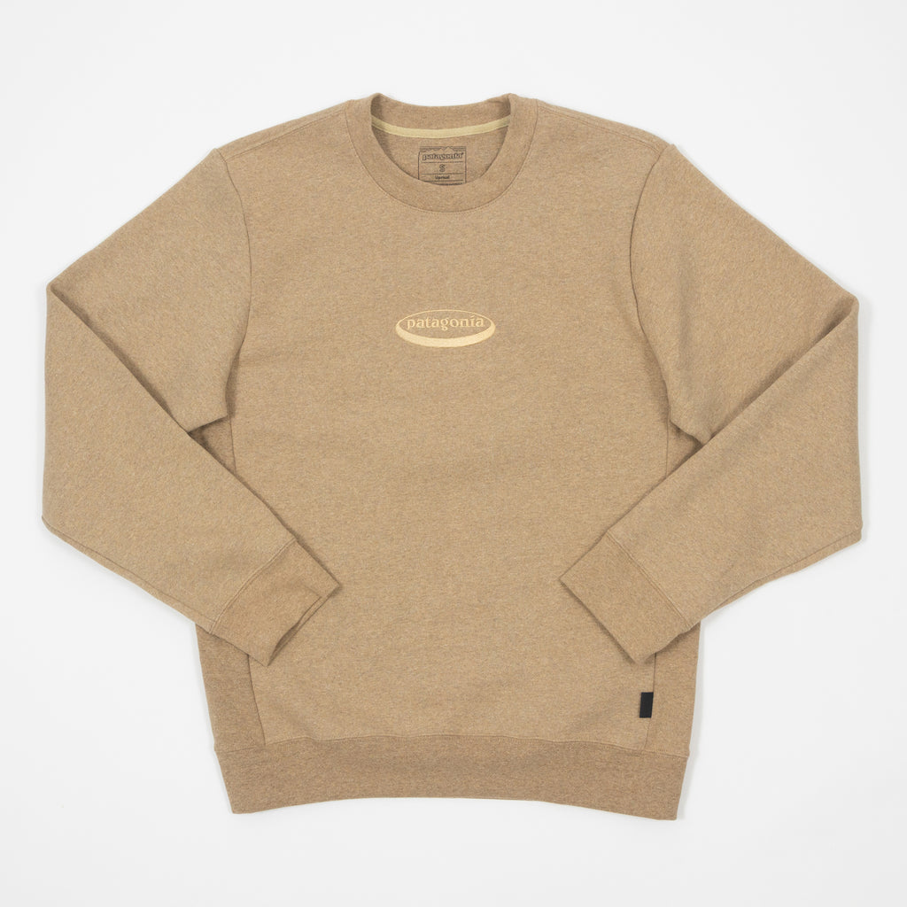 PATAGONIA '95 Oval Logo Uprisal Crew Sweatshirt in BOBCAT BROWN