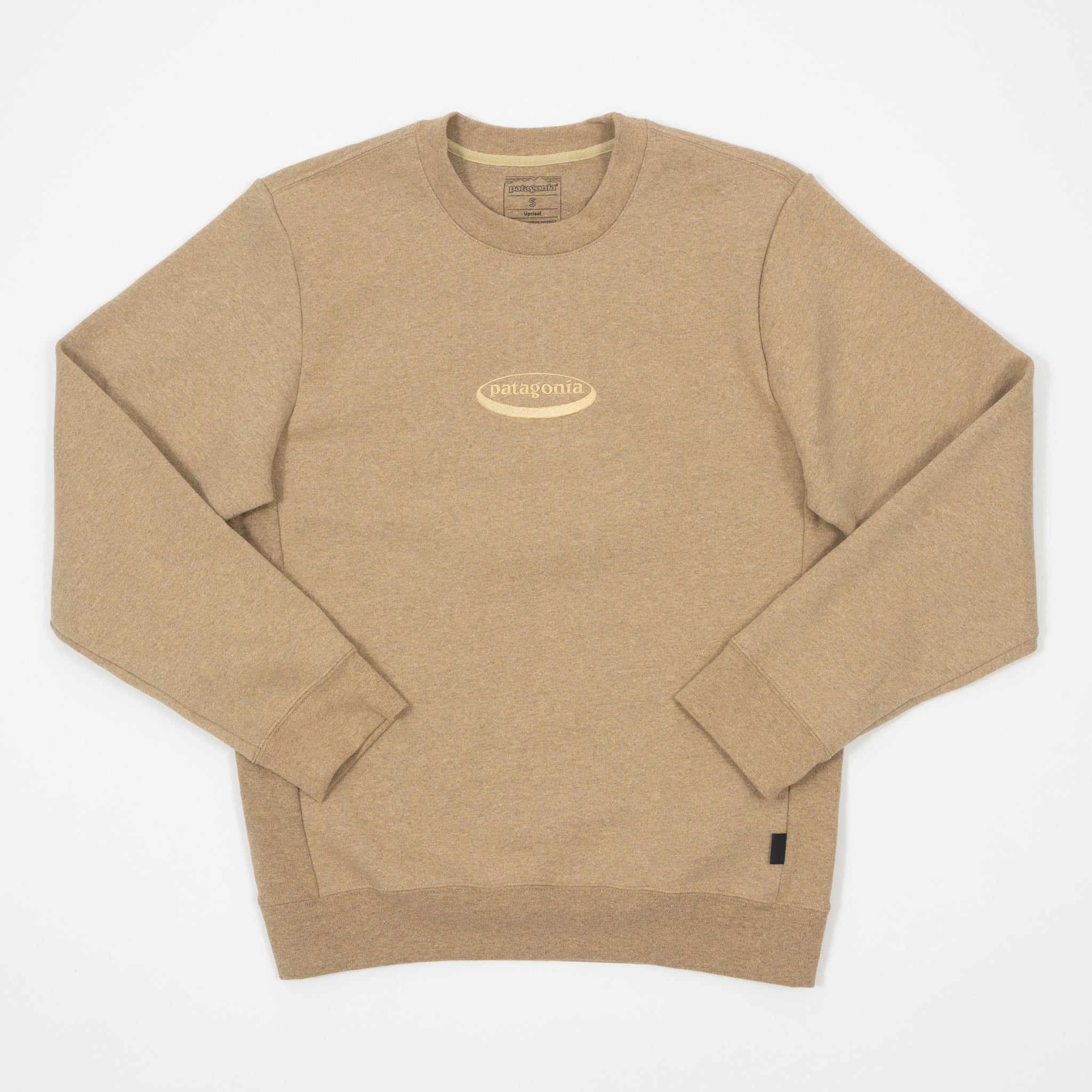 PATAGONIA '95 Oval Logo Uprisal Crew Sweatshirt in BOBCAT BROWN