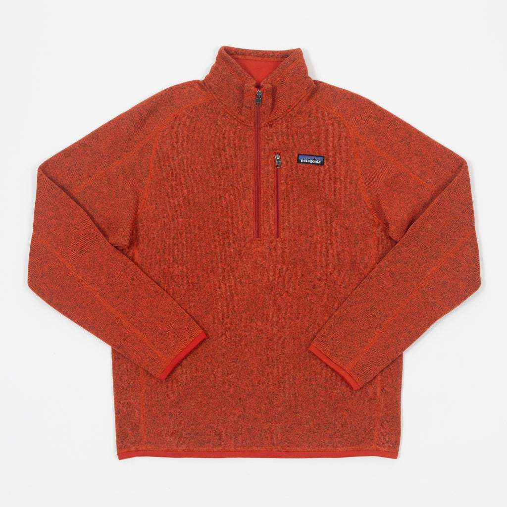 PATAGONIA Better Sweater 1/4 Zip Fleece in COAL ORANGE