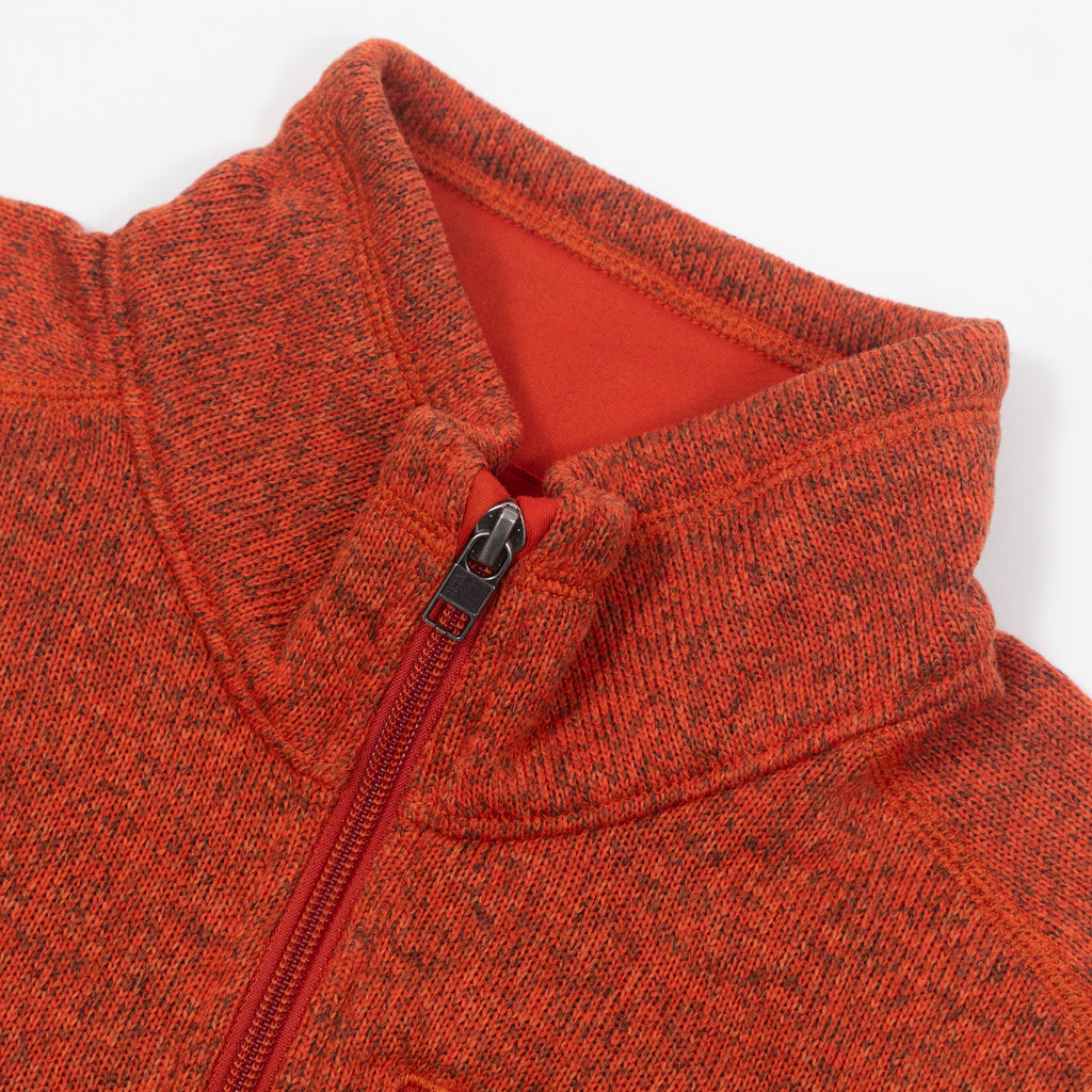 PATAGONIA Better Sweater 1/4 Zip Fleece in COAL ORANGE