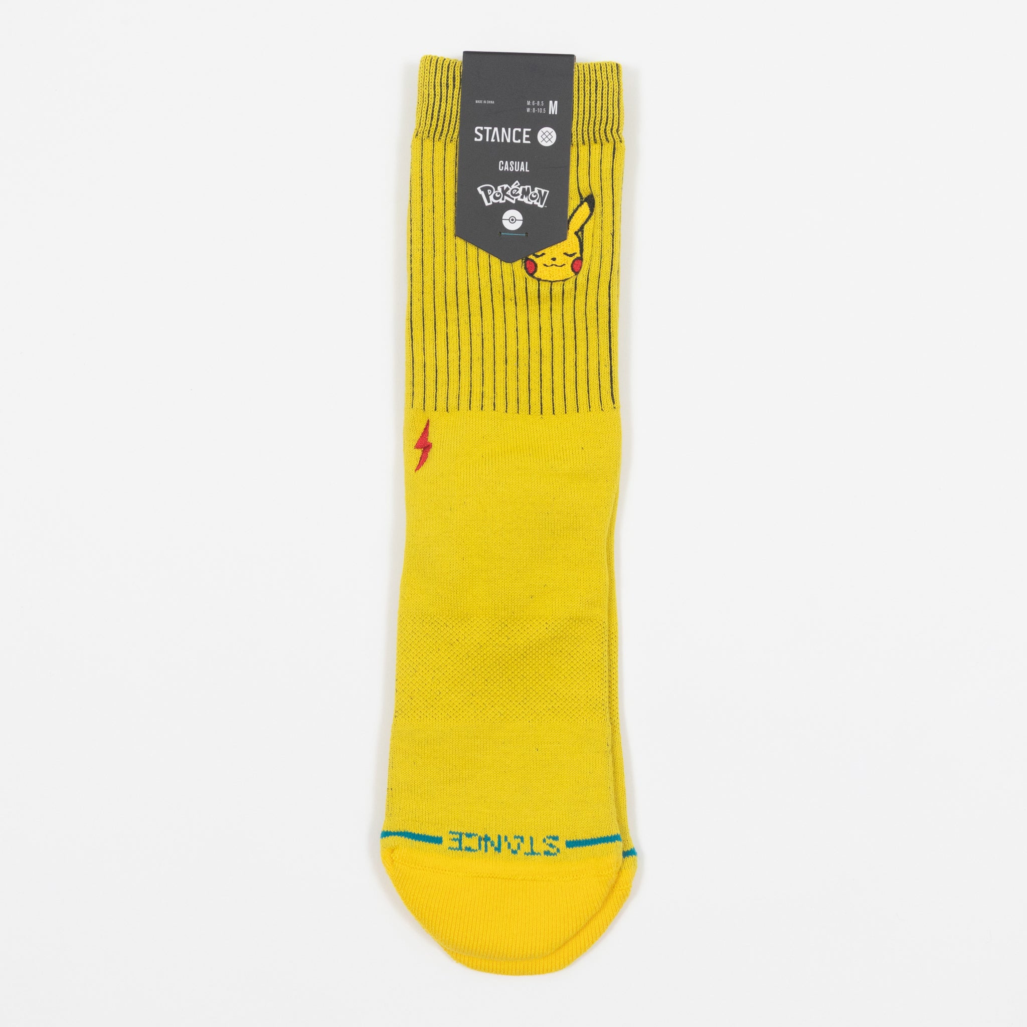 STANCE Pikachu Crew Socks in YELLOW
