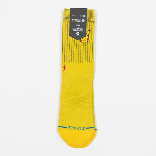 STANCE Pikachu Crew Socks in YELLOW