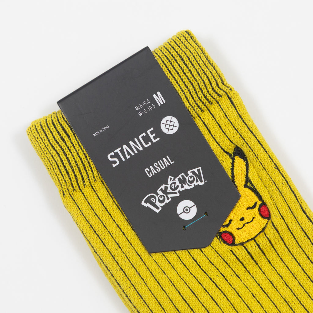 STANCE Pikachu Crew Socks in YELLOW