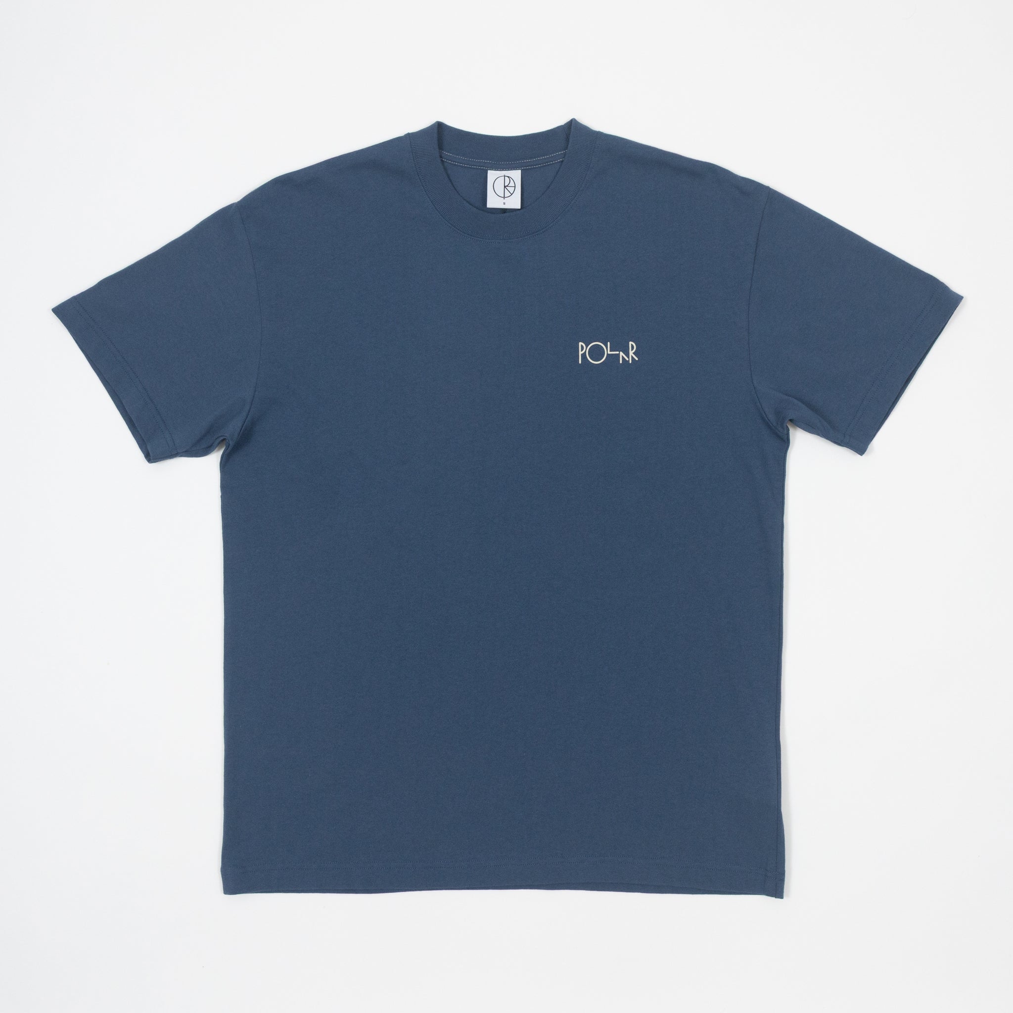POLAR SKATE CO. Stroke Logo T-shirt in GREY BLUE