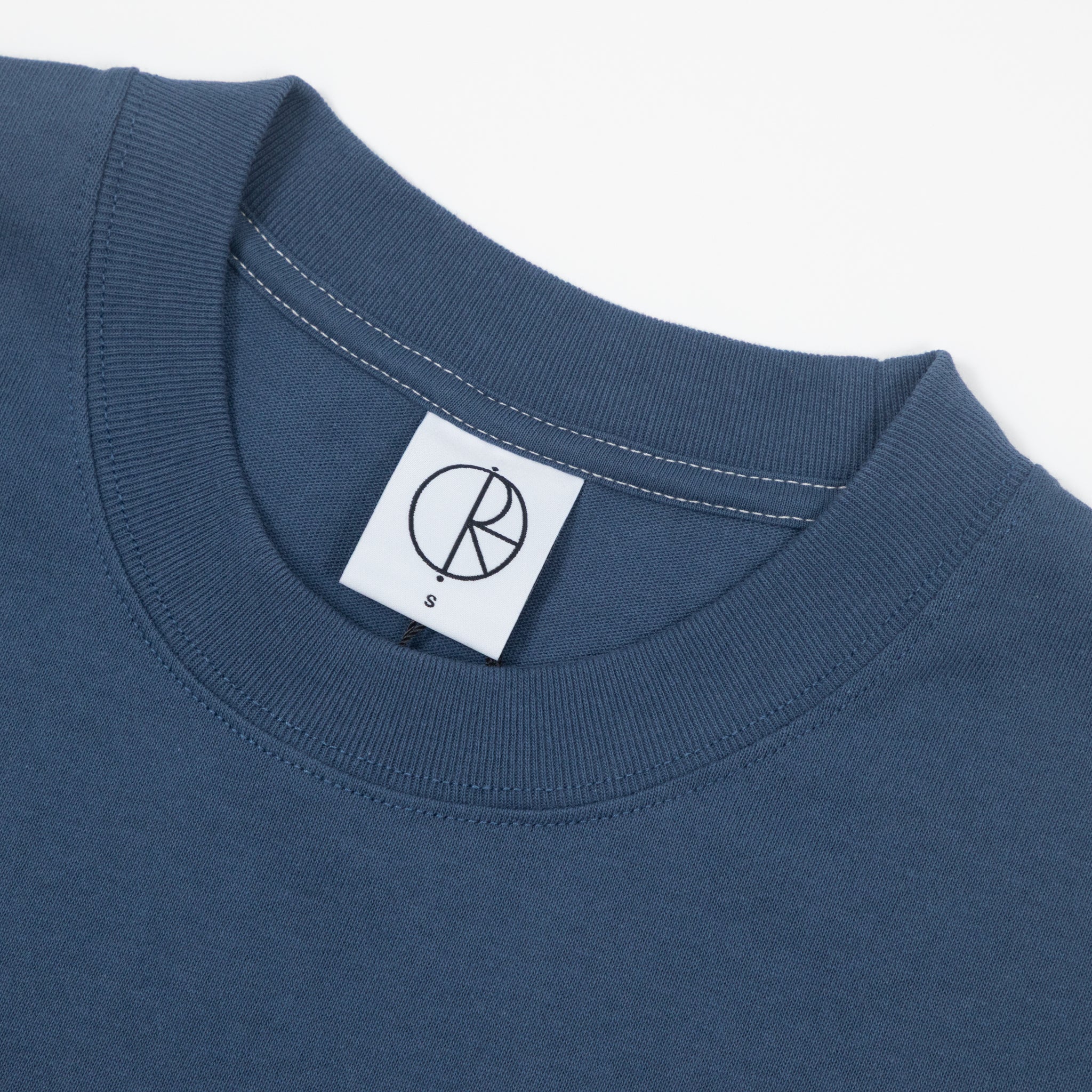 POLAR SKATE CO. Stroke Logo T-shirt in GREY BLUE