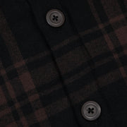 JACK & JONES Padded Check Overshirt Jacket in BROWN & BLACK