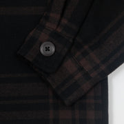 JACK & JONES Padded Check Overshirt Jacket in BROWN & BLACK