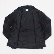 JACK & JONES Padded Check Overshirt Jacket in BROWN & BLACK