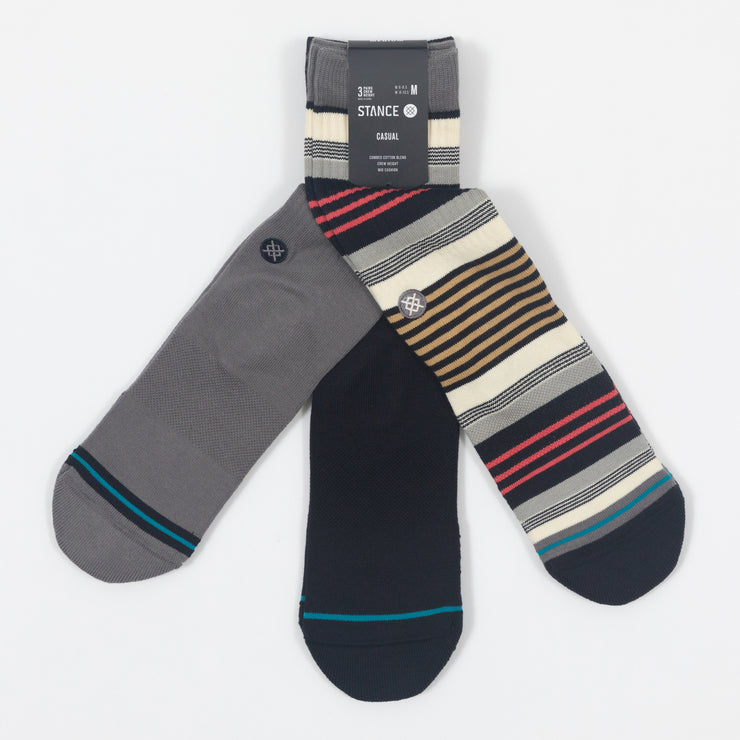 STANCE Parallels 3 Pack Socks in MULTI