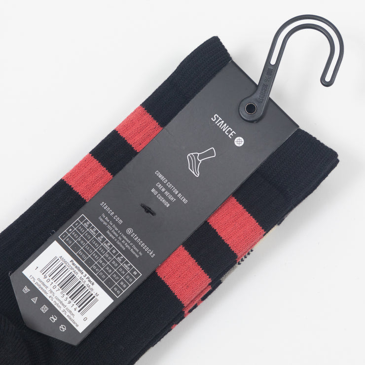 STANCE Parallels 3 Pack Socks in MULTI