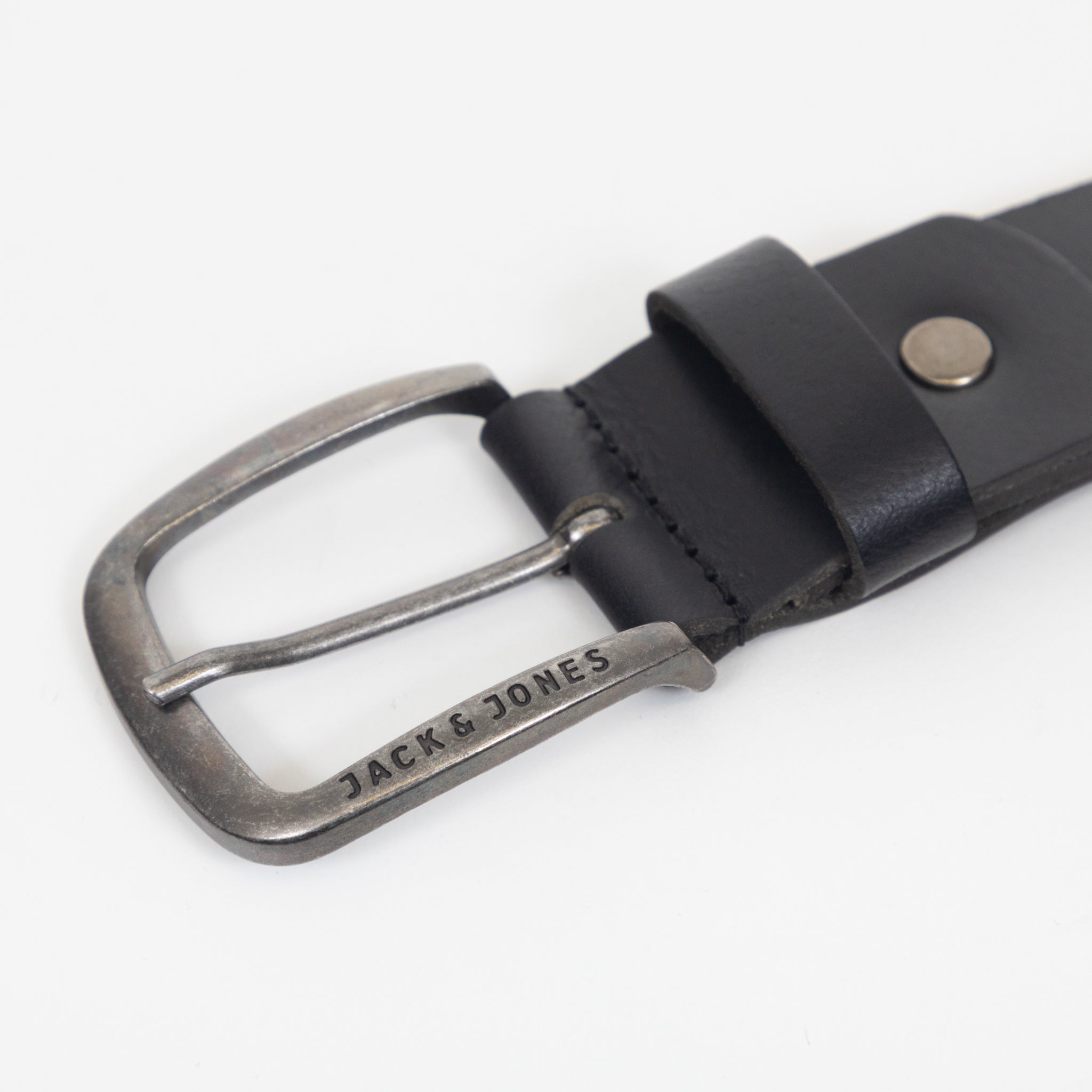 JACK & JONES Paul Leather Belt in BLACK