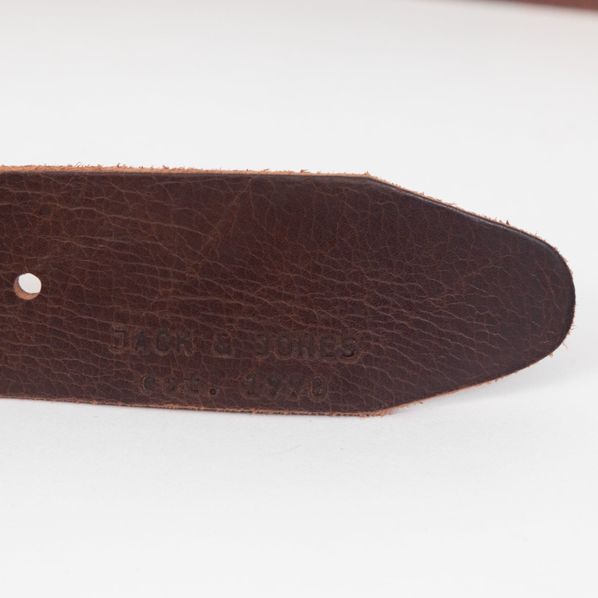 JACK & JONES Paul Leather Belt in DARK BROWN