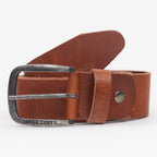 JACK & JONES Paul Leather Belt in LIGHT BROWN