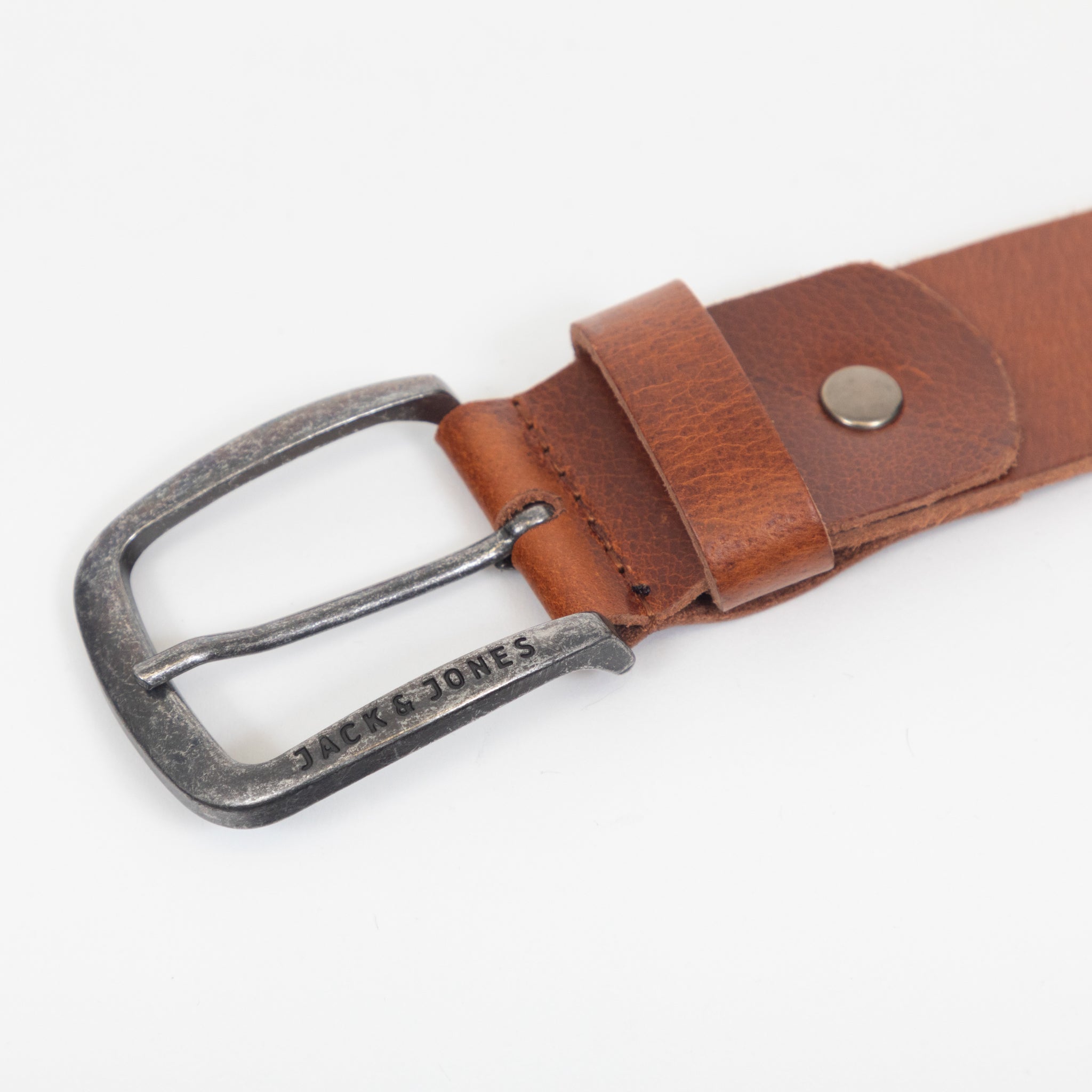 JACK & JONES Paul Leather Belt in LIGHT BROWN