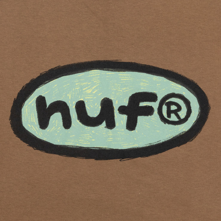 HUF Pencilled In Graphic T-Shirt in BROWN