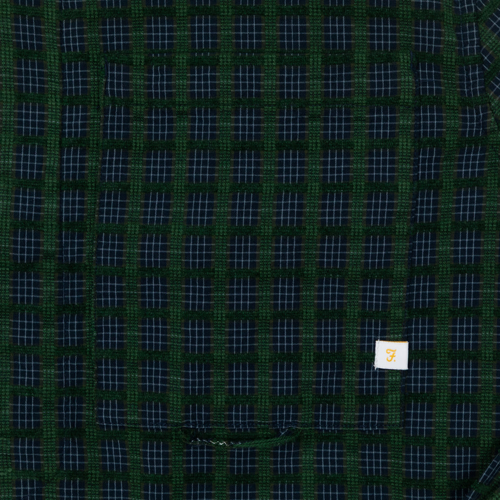 FARAH Photie Long Sleeve Check Shirt in POPLAR GREEN