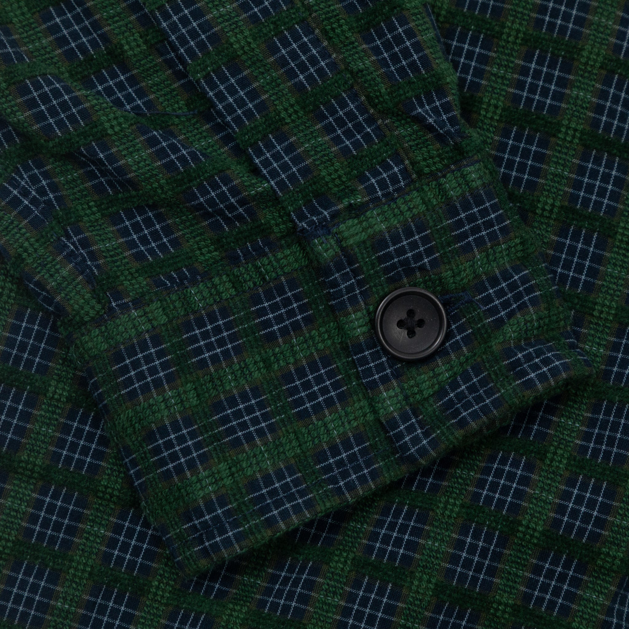 FARAH Photie Long Sleeve Check Shirt in POPLAR GREEN