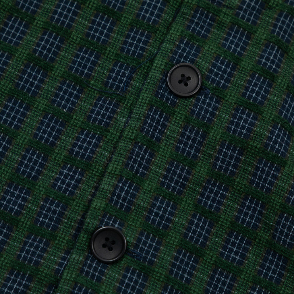 FARAH Photie Long Sleeve Check Shirt in POPLAR GREEN