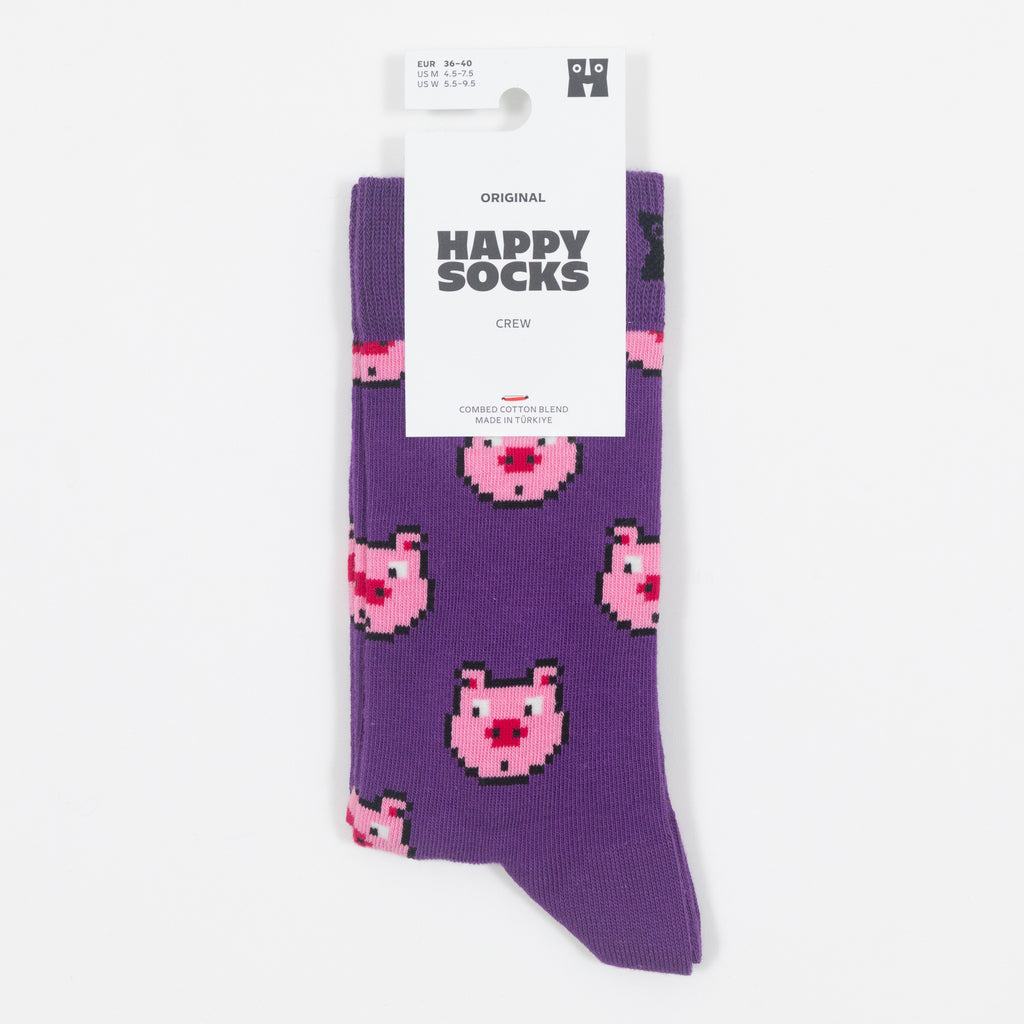 HAPPY SOCKS Pig Socks in PURPLE