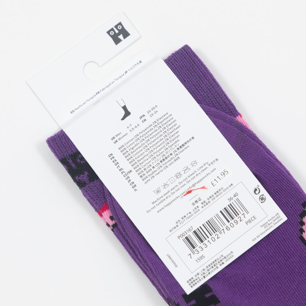 HAPPY SOCKS Pig Socks in PURPLE