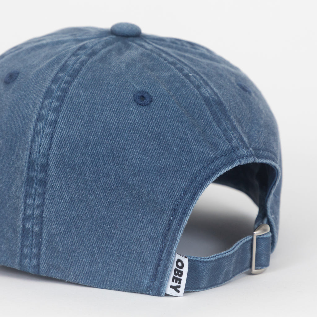 OBEY Pigment Bold 6 Panel Strapback in BLUE