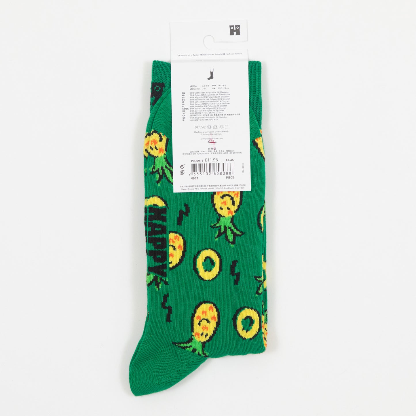 HAPPY SOCKS Pineapple Socks in GREEN