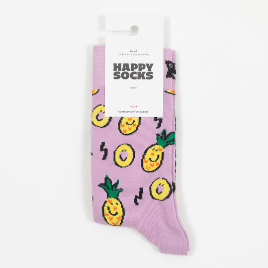 HAPPY SOCKS Pineapple Socks in LIGHT PURPLE