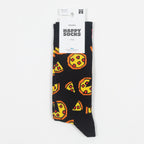 HAPPY SOCKS Pixelated Pizza Socks in BLACK