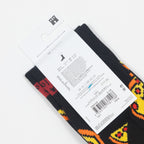 HAPPY SOCKS Pixelated Pizza Socks in BLACK