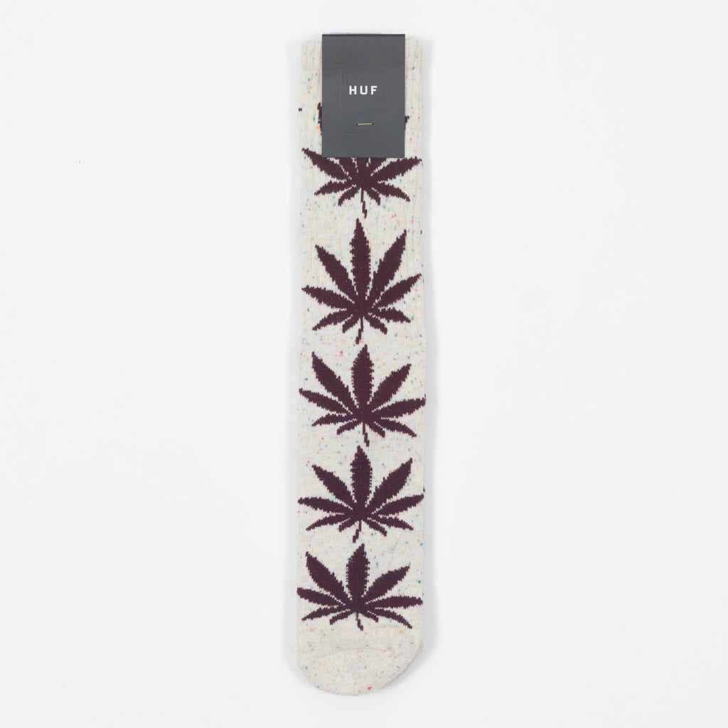 HUF Plantlife Speckled Socks in CREAM