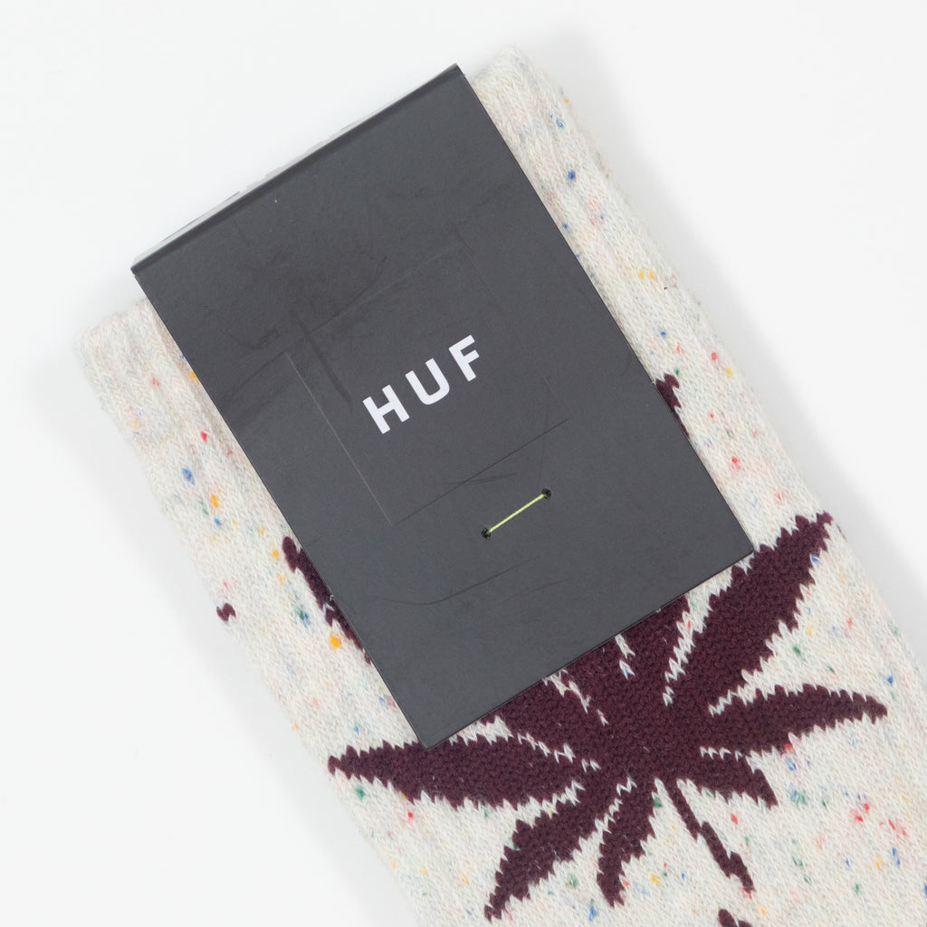 HUF Plantlife Speckled Socks in CREAM