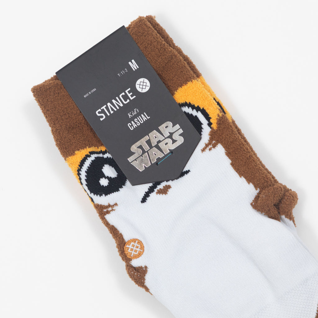 Kids STANCE Porg Socks in BROWN