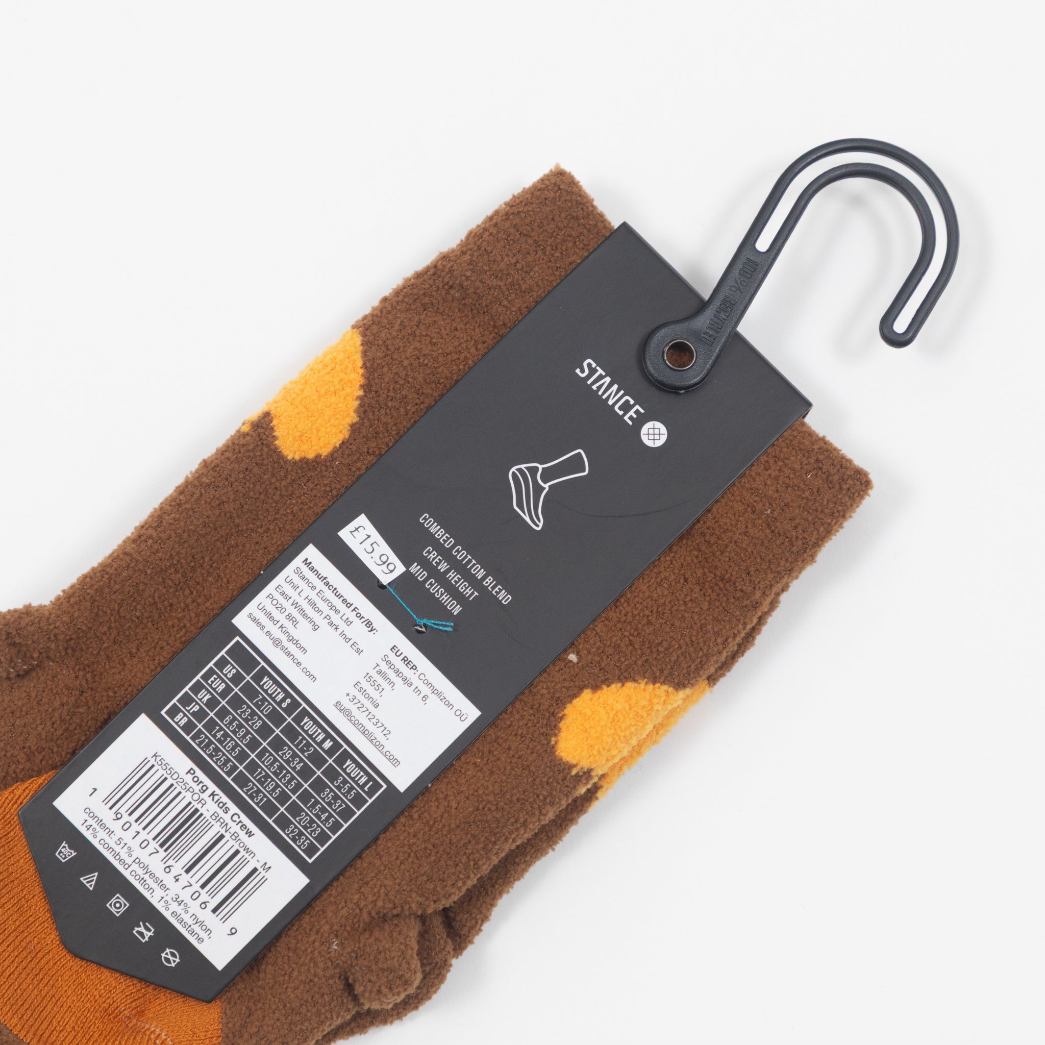 Kids STANCE Porg Socks in BROWN