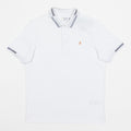 FARAH Purdy Short Sleeve Polo Shirt in WHITE