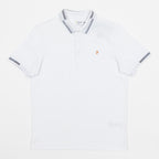 FARAH Purdy Short Sleeve Polo Shirt in WHITE