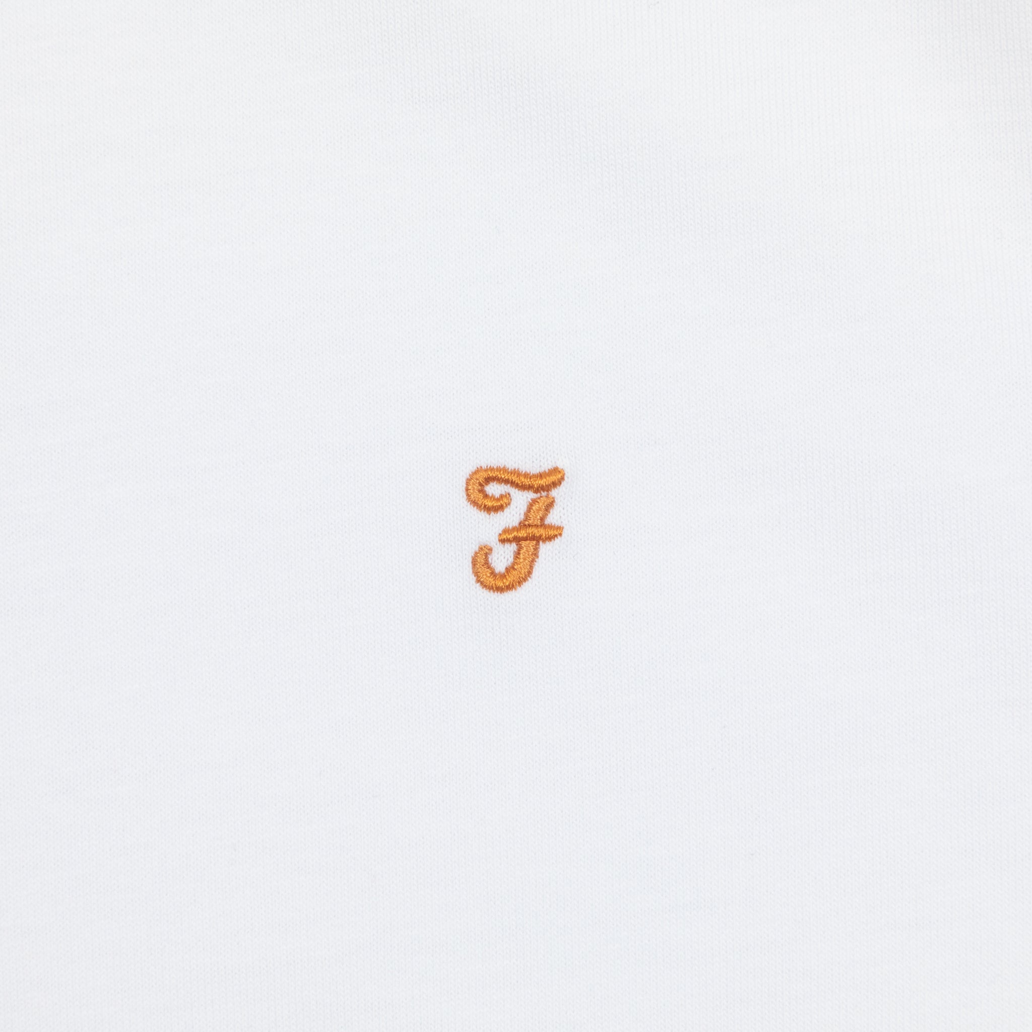 FARAH Purdy Short Sleeve Polo Shirt in WHITE