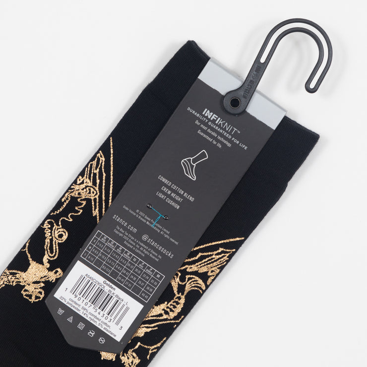 STANCE Queen Golden Socks in BLACK