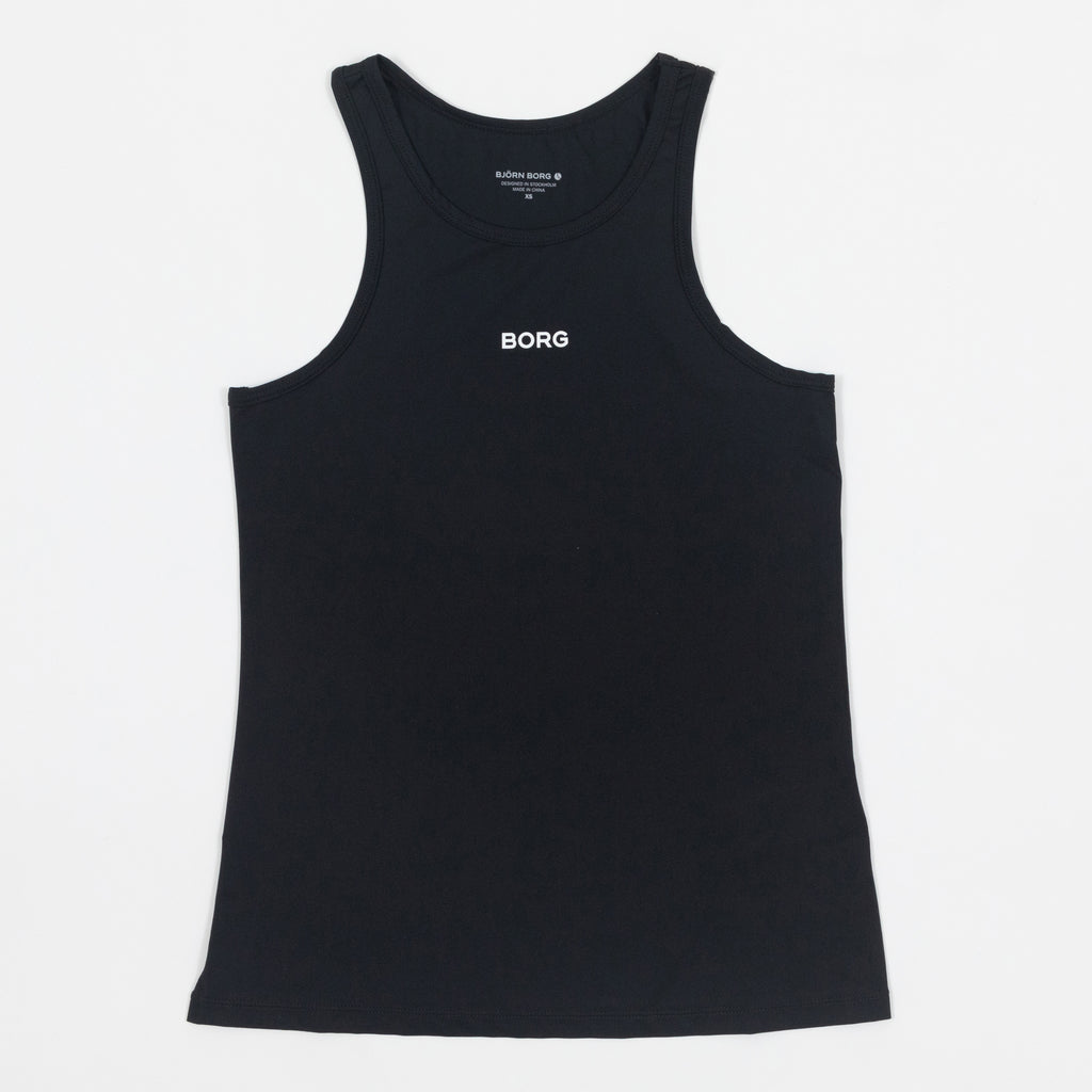 Womens BJORN BORG Racerback Sports Tank Top in BLACK