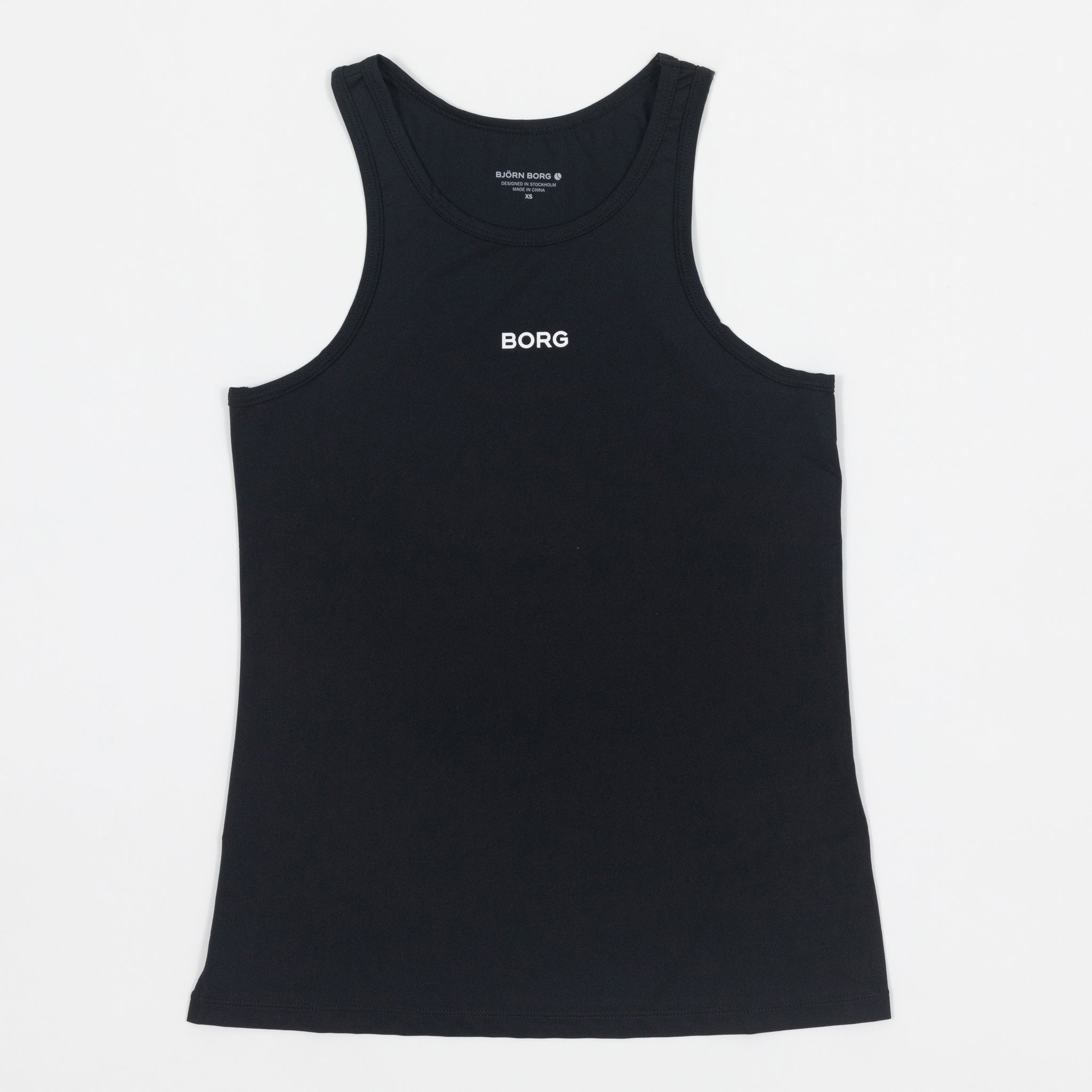 Womens BJORN BORG Racerback Sports Tank Top in BLACK