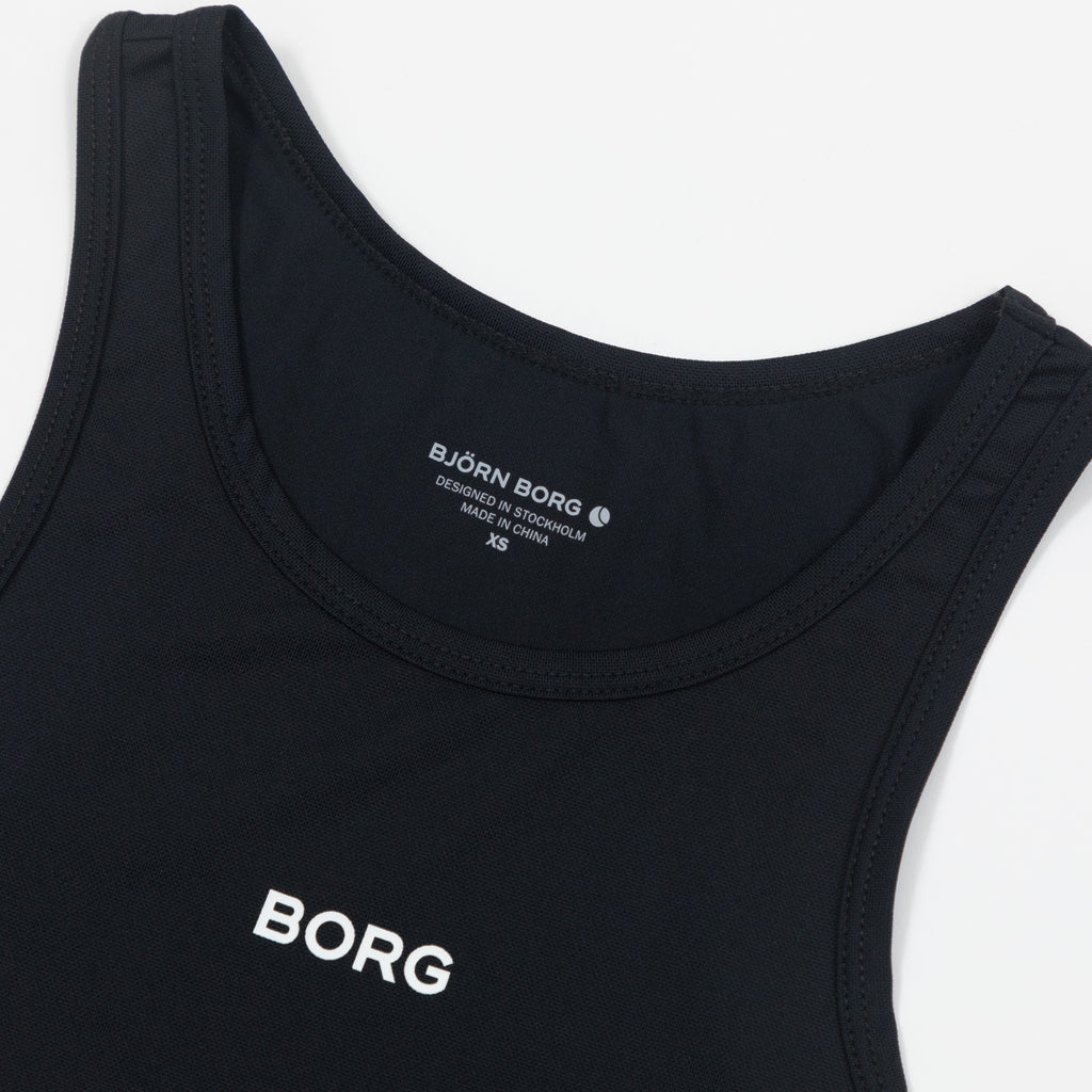Womens BJORN BORG Racerback Sports Tank Top in BLACK