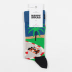 HAPPY SOCKS Racing Socks in GREEN