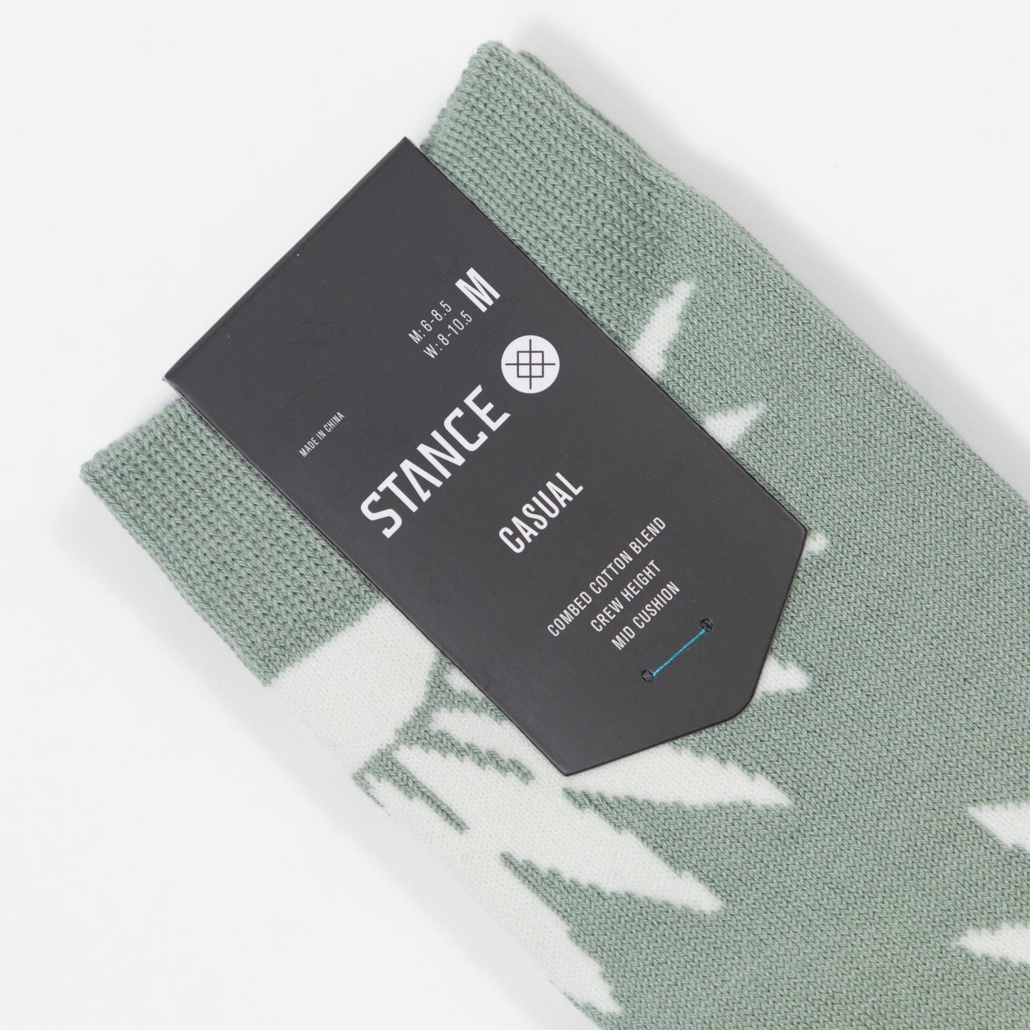 STANCE Radial Burst Crew Socks in SEA GREEN