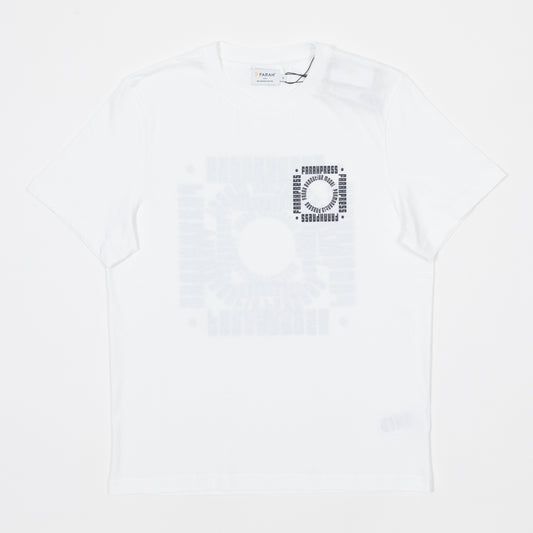 FARAH Rafael Graphic Print T-Shirt in WHITE
