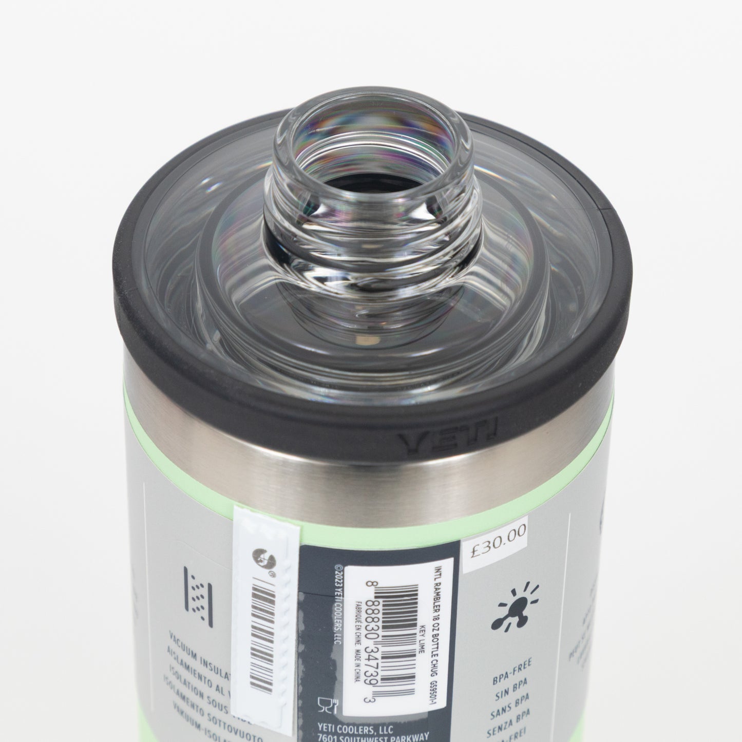 YETI Rambler® 18 oz (532 ml) Bottle with Chug Cap in Key Lime