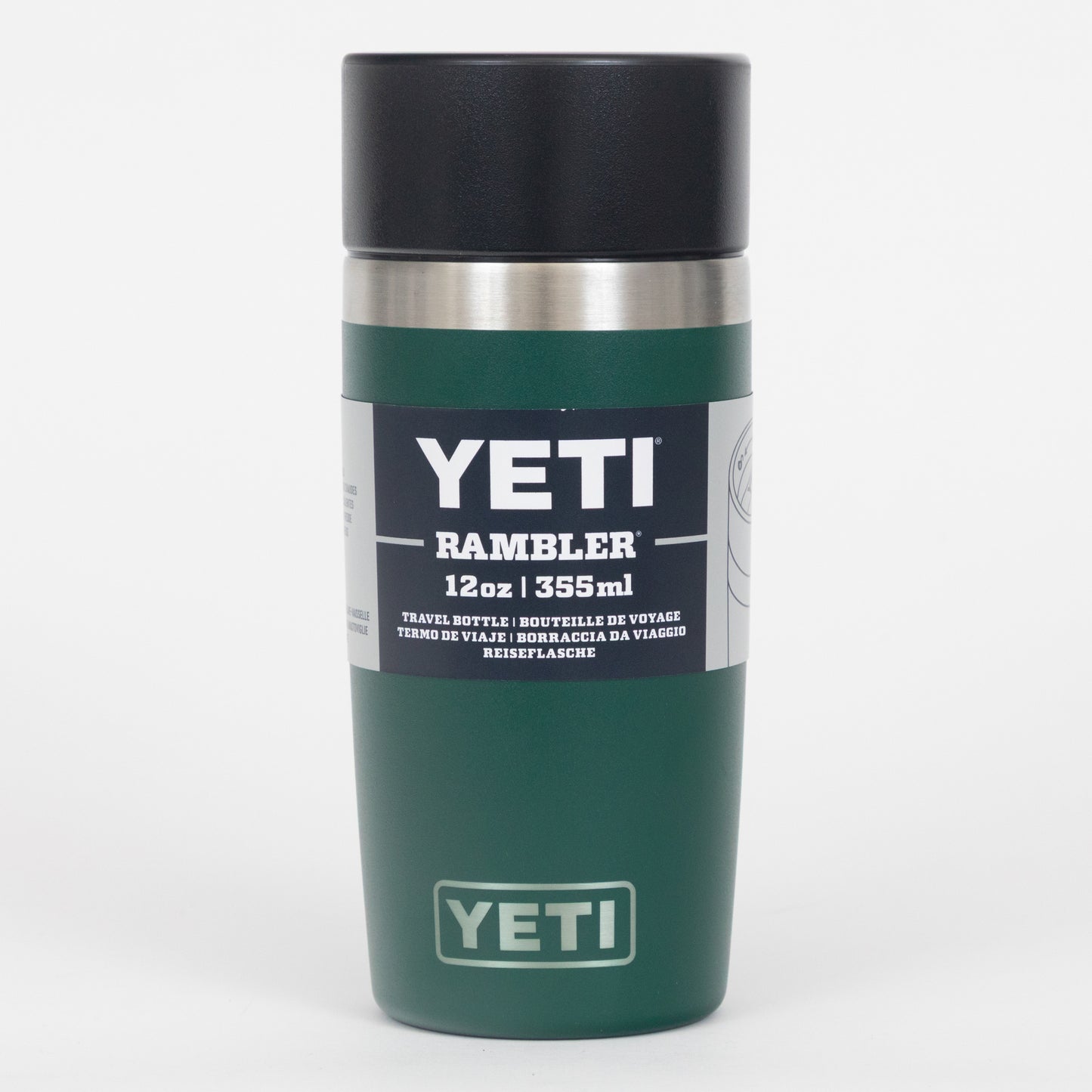 Green YETI Rambler 12oz travel mug