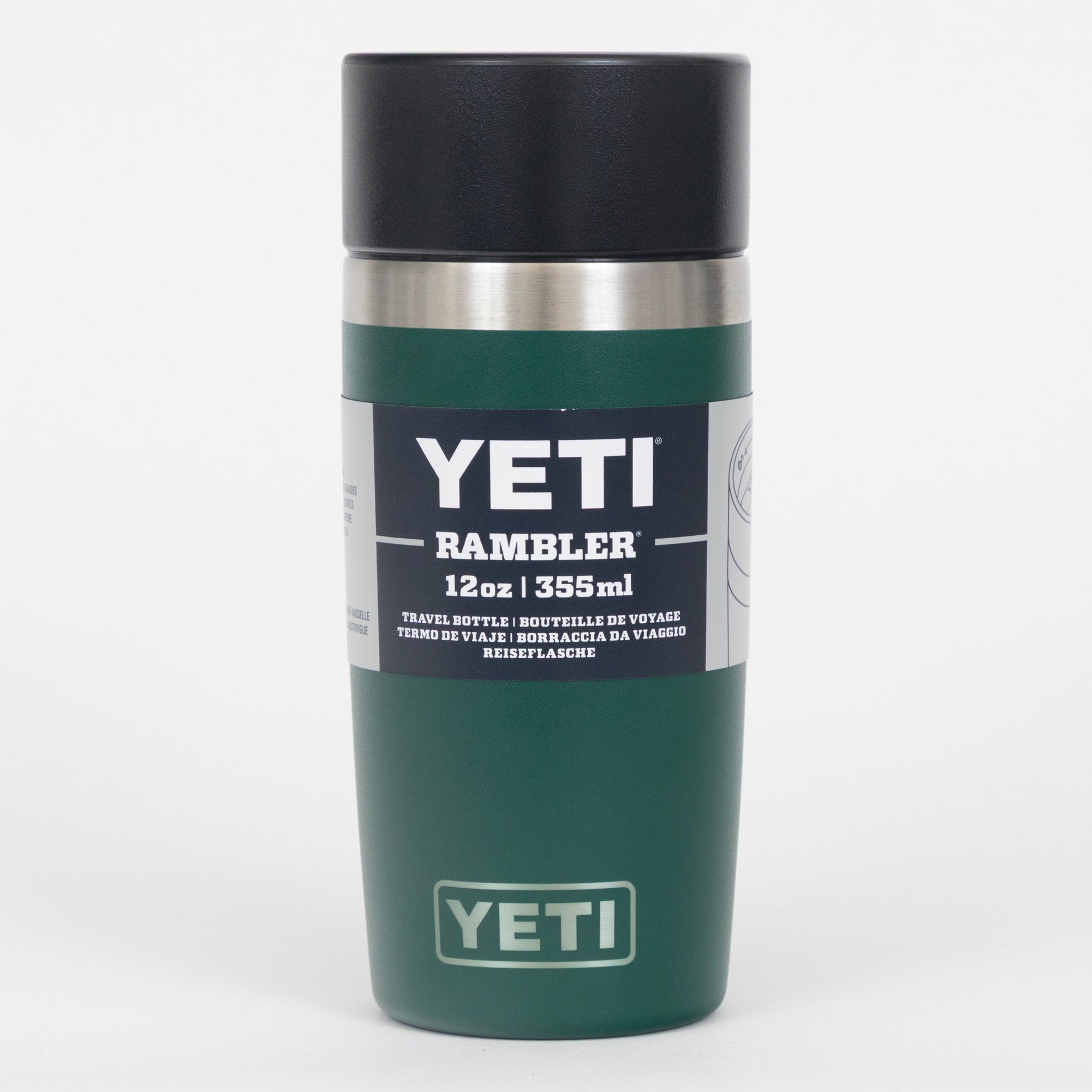 Green YETI Rambler 12oz travel mug