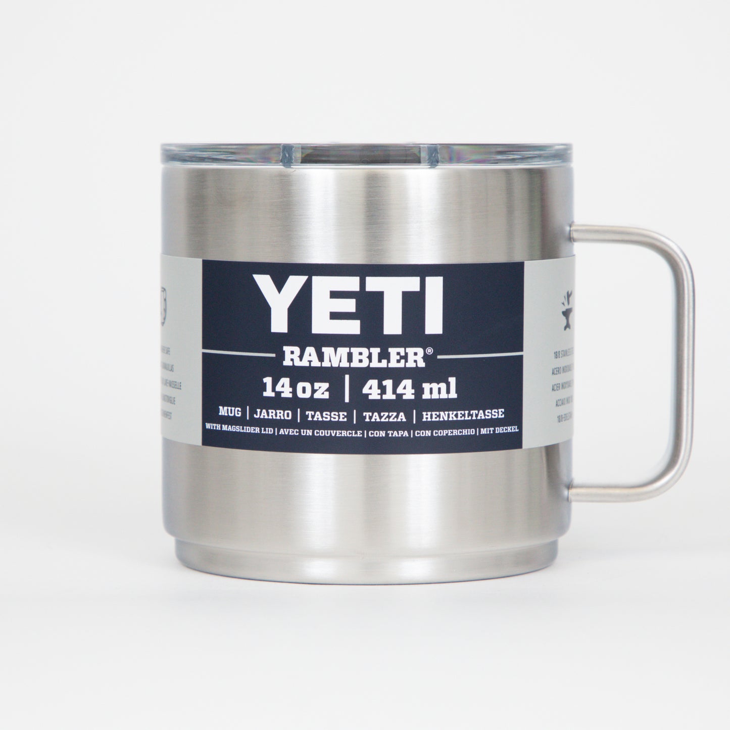 YETI Rambler 14 oz (414ml) Mug in STAINLESS STEEL
