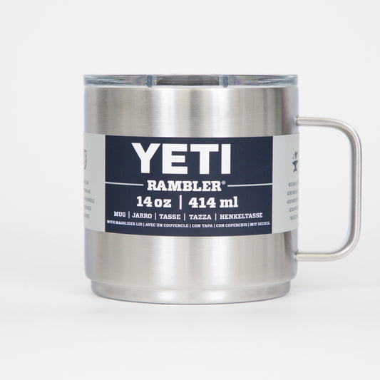 YETI Rambler 14 oz (414ml) Mug in STAINLESS STEEL