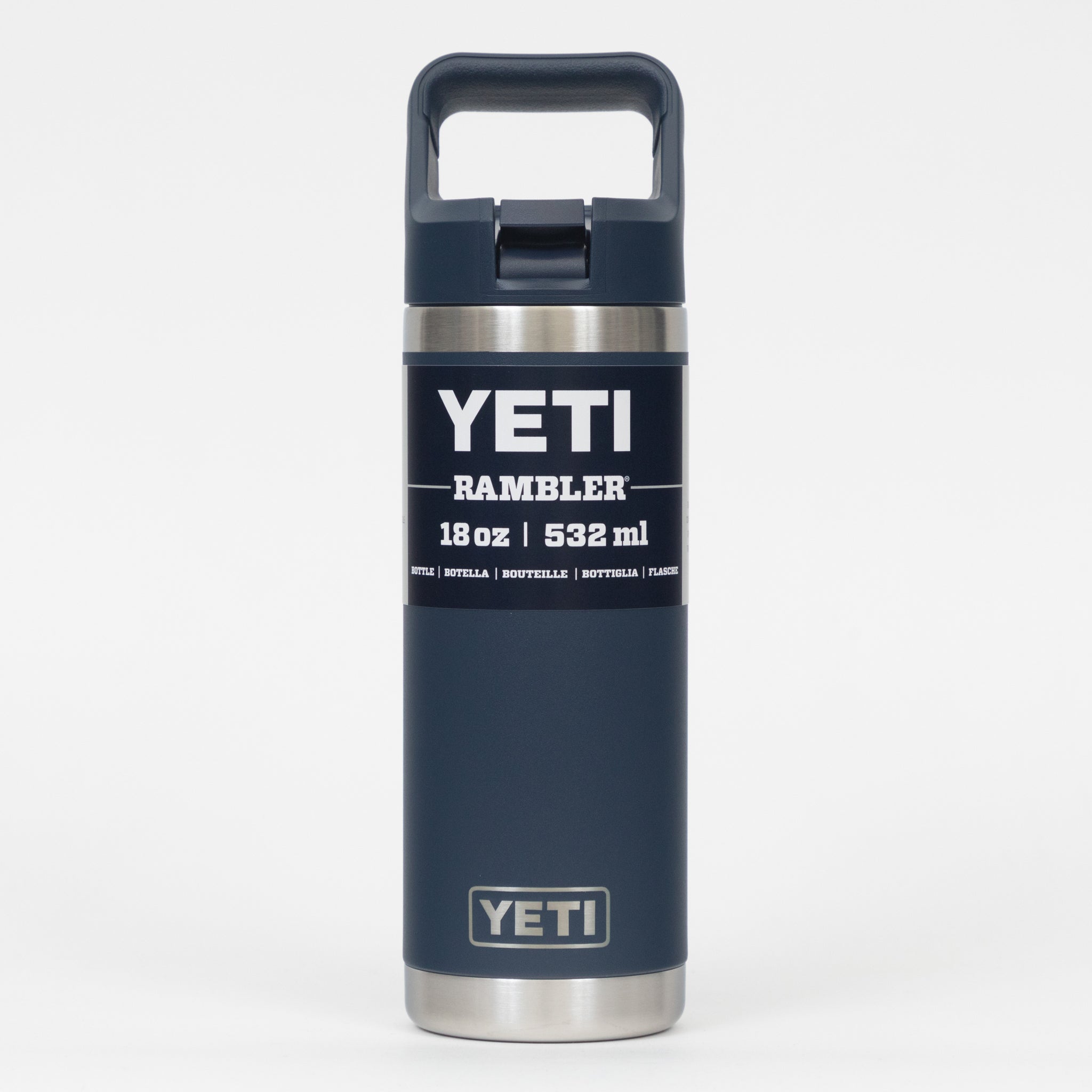 YETI Rambler® 18 oz (532 ml) Bottle With Straw Cap in Navy